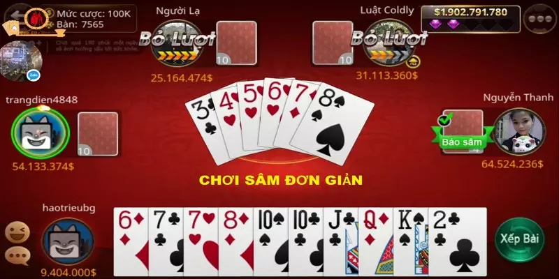 Hướng dẫn bạn truy cập website đánh Game bài  Sâm Lốc